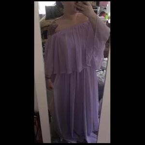 Lilac Off-Shoulder formal dress